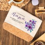 Κομψό Εκρού Νεσεσέρ με Φελλό, Δώρο για τη Γιορτή της Μητέρας