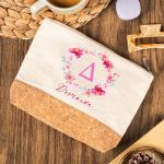 Κομψό Νεσεσέρ με Εκρού Ύφασμα & Φελλό, Δώρο για Μαμάδες