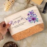 Κομψό Εκρού Νεσεσέρ με Φελλό, Δώρο για τη Γιορτή της Μητέρας