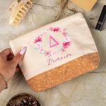 Κομψό Νεσεσέρ με Εκρού Ύφασμα & Φελλό, Δώρο για Μαμάδες