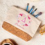 Κομψό Νεσεσέρ με Εκρού Ύφασμα & Φελλό, Δώρο για Μαμάδες