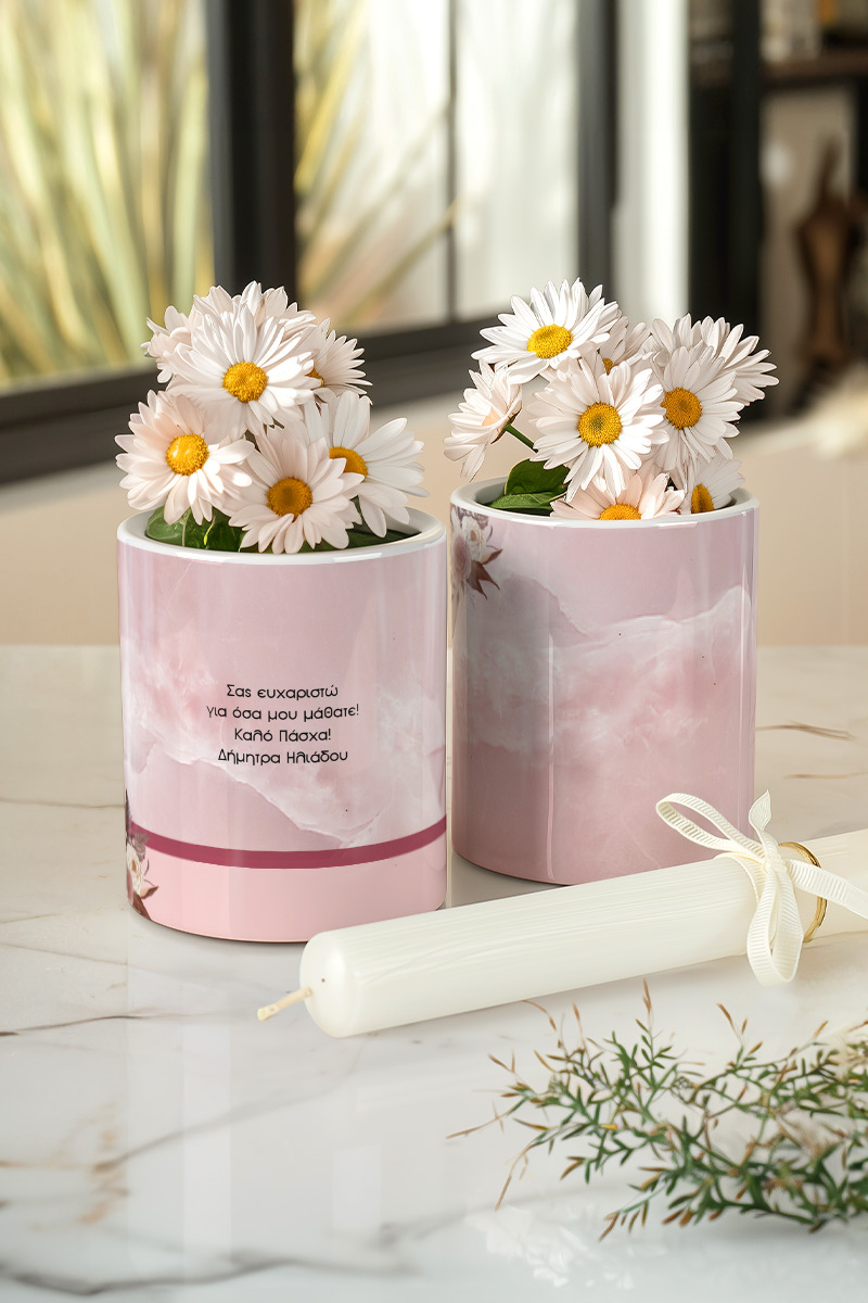Σετ 2 Κασπώ με Floral & Λαμπάδα, Δώρο για την Δασκάλα