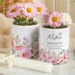 Σετ 2 Κασπώ με Freshly Bloomed & Λαμπάδα, Δώρο για Μαμά