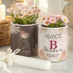 Σετ 2 Κασπώ με Spring Flowers & Λαμπάδα, Δώρο για Μαμά