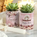 Σετ 2 Κασπώ με Floral & Λαμπάδα, Δώρο για την Δασκάλα