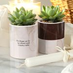 Σετ 2 Κασπώ με Σχέδιο Λουλούδια & Λαμπάδα, Δώρο για Νονά
