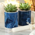 Σετ 2 Κασπώ με Blue Marble & Λαμπάδα, Δώρο για τον Νονό