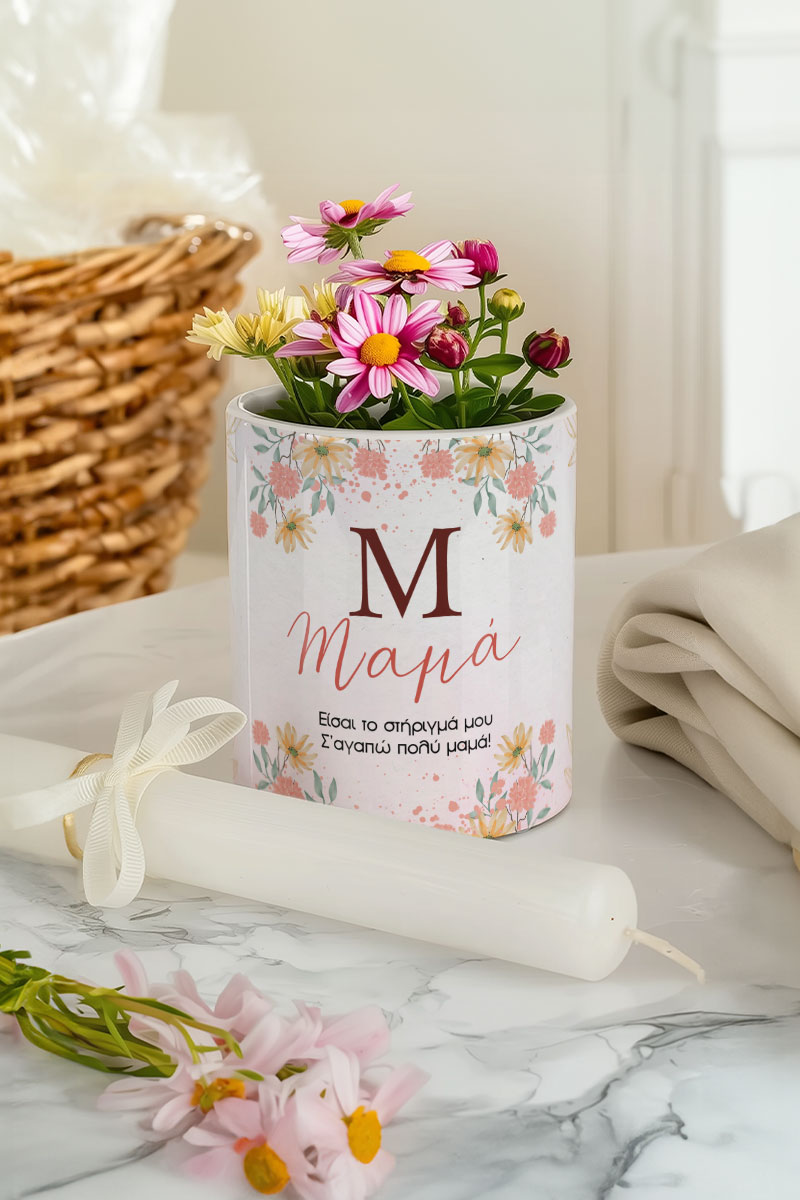 Κασπώ με Ανθισμένες Νότες & Λαμπάδα, Δώρο για την Μητέρα