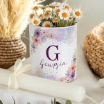 Εορταστικό Κασπώ με Πολύχρωμα Λουλούδια & Λαμπάδα, Δώρο για τη Θεία