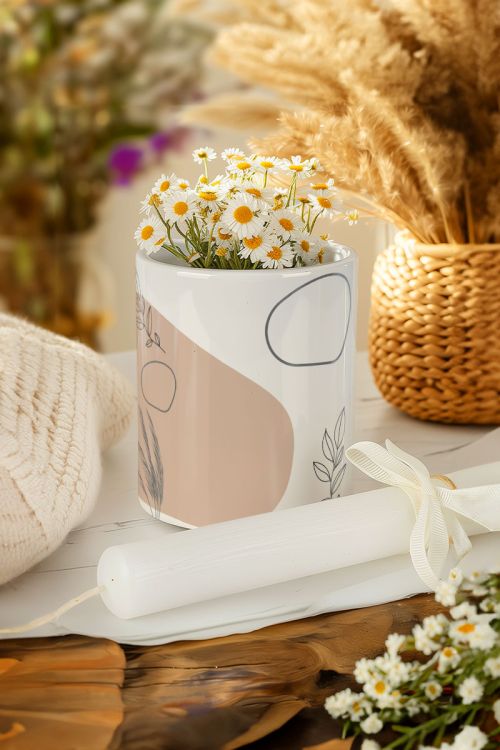 Κασπώ με Γραμμικό Σχέδιο & Λαμπάδα, Δώρο για την Νονά