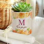 Ανοιξίατικο Κασπώ με Yellow Roses & Λαμπάδα, Δώρο για Θεία