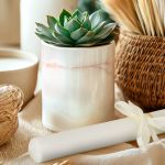 Διακοσμητικό Κασπώ με Flowers & Λαμπάδα, Δώρο για Δασκάλα