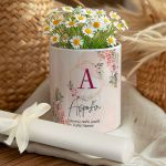 Ανοιξίατικο Κασπώ με Blooming Flowers & Λαμπάδα , Δώρο για Μαμά