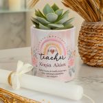 Κασπώ με Λουλουδένιο Pattern & Λαμπάδα, Δώρο για την Δασκάλα