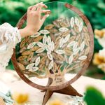 Premium Ξύλινο Ευχολόγιο Γάμου Wooden, Δέντρο με Ονόματα