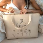Tote Bag με Όνομα και Μονόγραμμα, Προσωποποιημένο Δώρο