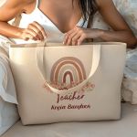 Πάνινη Tote Bag με Φερμουάρ, Ιδανικό Δώρο για Δασκάλες