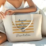 Βαμβακερή Tote Bag Παραλίας, Κομψό Δώρο για Εκείνη
