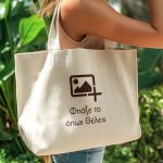 Premium Τσάντα Αγοράς & Παραλίας με Φερμουάρ, DIY