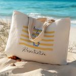 Βαμβακερή Tote Bag Παραλίας, Κομψό Δώρο για Εκείνη