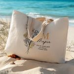 Premium Τσάντα Βαμβακερή με Φερμουάρ, Κομψό Δώρο για Μαμά