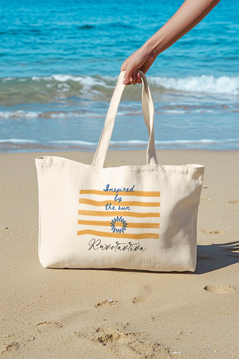 Βαμβακερή Tote Bag Παραλίας, Κομψό Δώρο για Εκείνη