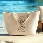 Πάνινη Τσάντα Αγοράς με Φερμουάρ, Ιδανική για Προσωπικό Δώρο