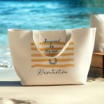 Βαμβακερή Tote Bag Παραλίας, Κομψό Δώρο για Εκείνη