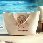 Πάνινη Tote Bag με Φερμουάρ, Ιδανικό Δώρο για Δασκάλες