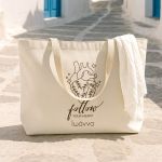 Πάνινη Τσάντα Αγοράς με Φερμουάρ, Ιδανική για Προσωπικό Δώρο