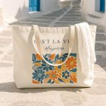 Premium Τσάντα Παραλίας με Φερμουάρ, Δώρο για Γυναίκα