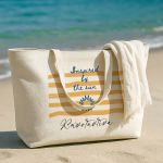 Βαμβακερή Tote Bag Παραλίας, Κομψό Δώρο για Εκείνη