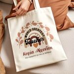 Οικολογική Tote Bag με Όνομα, Τέλειο Δώρο για Δασκάλα