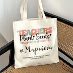 Βαμβακερή Τote Bag με Αφιέρωση και Όνομα, Δώρο για Δασκάλες