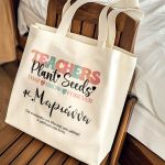 Βαμβακερή Τote Bag με Αφιέρωση και Όνομα, Δώρο για Δασκάλες