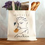 Βαμβακερή Τσάντα Ώμου με Προσωποποίηση, Γυναικείο Δώρο