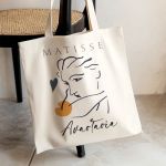 Βαμβακερή Τσάντα Ώμου με Προσωποποίηση, Γυναικείο Δώρο