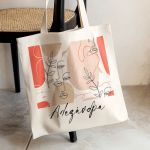 Οικολογική Τσάντα Ώμου με Προσωποποίηση, Δώρο για Γυναίκες