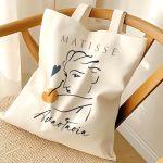 Βαμβακερή Τσάντα Ώμου με Προσωποποίηση, Γυναικείο Δώρο