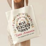 Tote Bag Ώμου με Προσωποποίηση, Δώρο για Δασκάλες