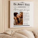 Πίνακας σε Καμβά σε Στυλ Εφημερίδα, Δώρο για τη Μητέρα