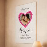 Πίνακας σε Καμβά με Φωτογραφία Καρδιά, Δώρο για Μητέρα