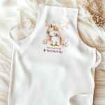 Εξατομικευμένη Ποδιά Βάπτισης με Cute Unicorn για Νονά