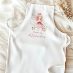 Ποδιά Βάπτισης με Νεράιδα, Προσωποποιημένη για Νονούς