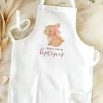 Εξατομικευμένη Ποδιά Βάπτισης με Σχέδιο Bunny για Νονά