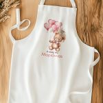 Ποδιά Βάπτισης με Heart Balloons, Προσωποποιημένη για Νονό