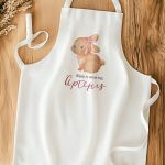 Εξατομικευμένη Ποδιά Βάπτισης με Σχέδιο Bunny για Νονά