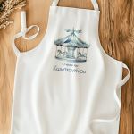 Βαφτιστική Ποδιά με Καρουζέλ, Εξατομικευμένη με Όνομα για Νονό