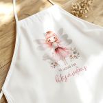 Ποδιά Βάπτισης με Νεράιδα, Προσωποποιημένη για Νονούς