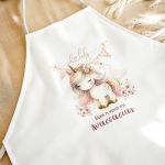 Εξατομικευμένη Ποδιά Βάπτισης με Cute Unicorn για Νονά